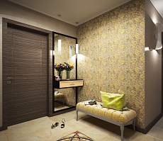 Дизайн проект интерьера квартиры на Тютчева: прихожая, фото 1