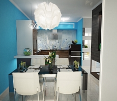 Дизайн проект квартиры на Большой Манежной 13: кухня, фото 1