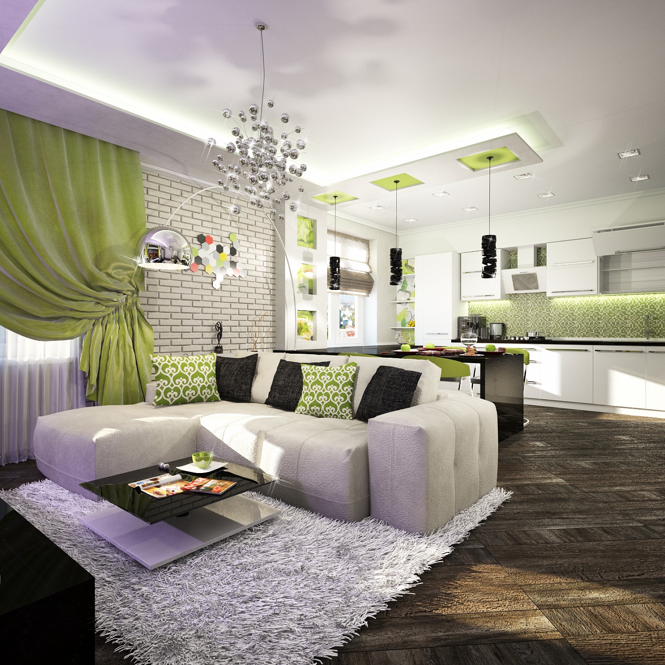 Дизайн проект для квартиры на Дурова: гостиная, фото 2