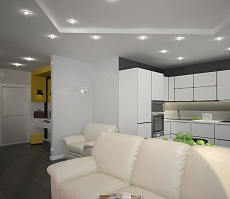 Дизайн проект квартиры на Кразнознаменной: гостиная, фото 4