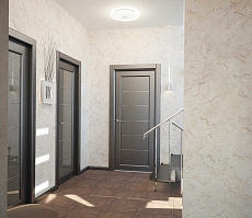 Разработка дизайна интерьера для коттеджа в Воронеже: прихожая и лестница на 2 этаж, фото 2