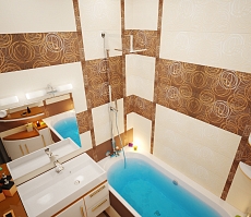 Дизайн интерьера квартиры на Фридриха Энгельса: ванная комната, фото 6