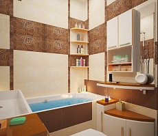Дизайн интерьера квартиры на Фридриха Энгельса: ванная комната, фото 2