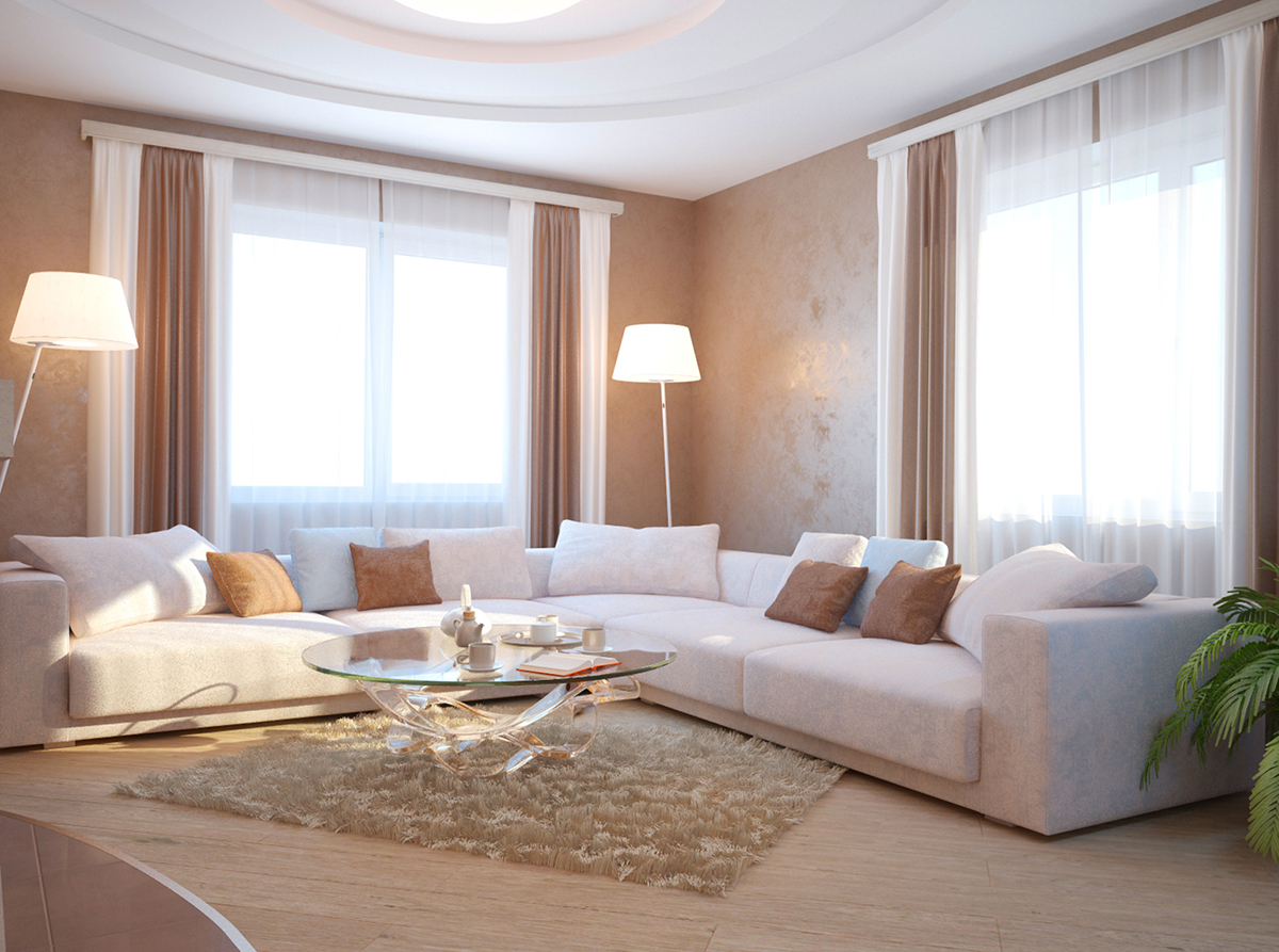 Разработка дизайна интерьера для коттеджа в Воронеже: гостиная, фото 1 Разработка дизайна интерьера для коттеджа в Воронеже: гостиная, фото 1