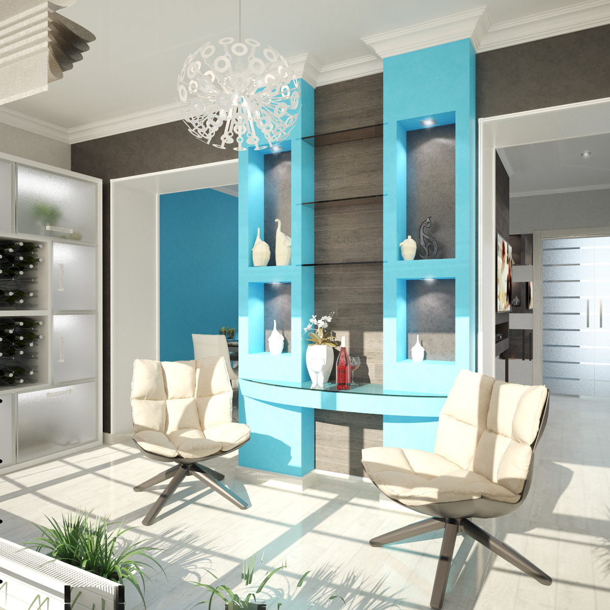 Дизайн проект квартиры на Большой Манежной 13: кухня, фото 2