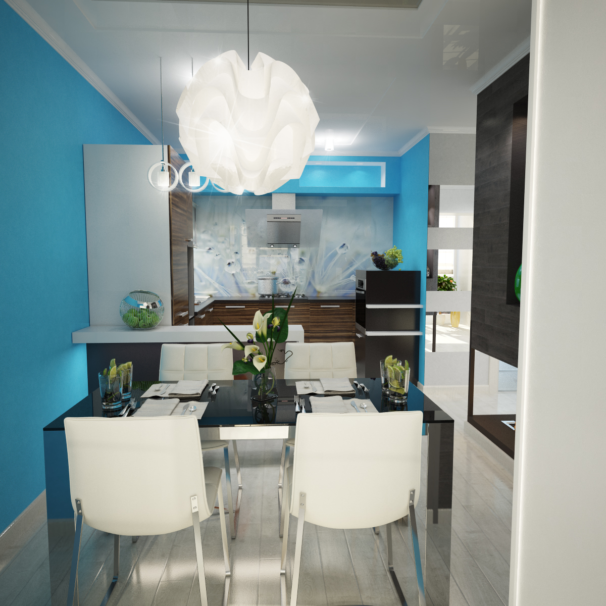 Дизайн проект квартиры на Большой Манежной 13: кухня, фото 1