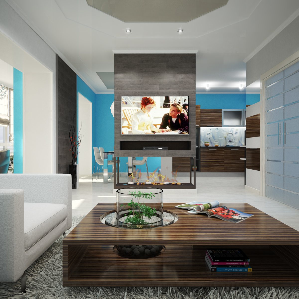 Дизайн проект квартиры на Большой Манежной 13: гостиная, фото 5