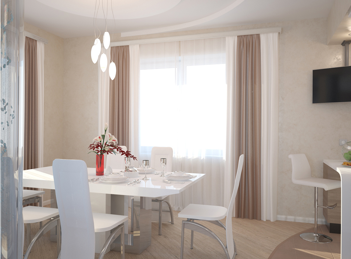 Разработка дизайна интерьера для коттеджа в Воронеже: кухня, фото 1 Разработка дизайна интерьера для коттеджа в Воронеже: кухня, фото 1