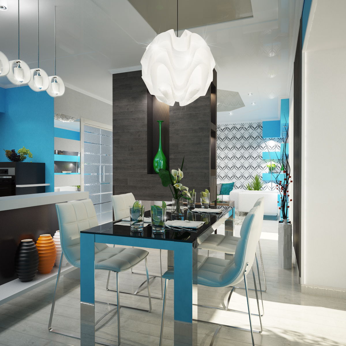 Дизайн проект квартиры на Большой Манежной 13: кухня, фото 4