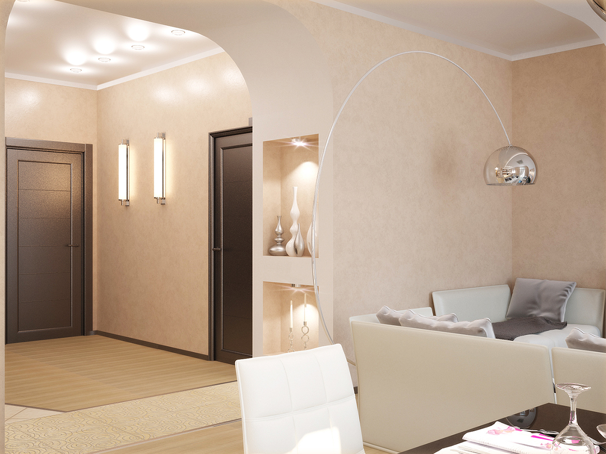 Разработка дизайна интерьера для квартиры на проспекте Патриотов: прихожая, фото 2
