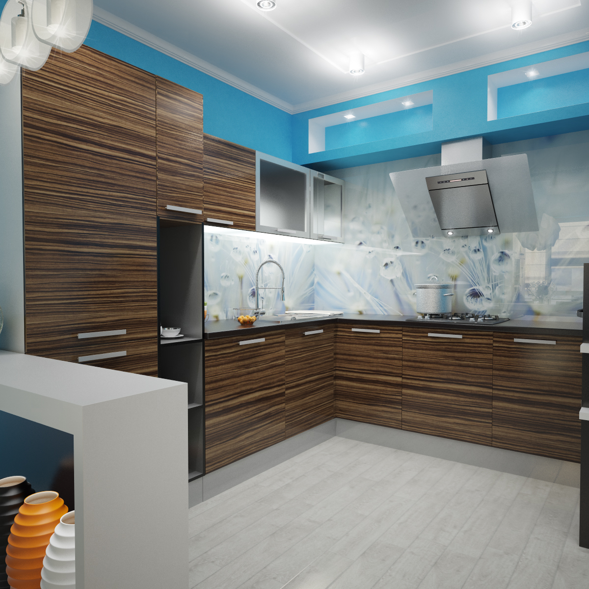 Дизайн проект квартиры на Большой Манежной 13: кухня, фото 3