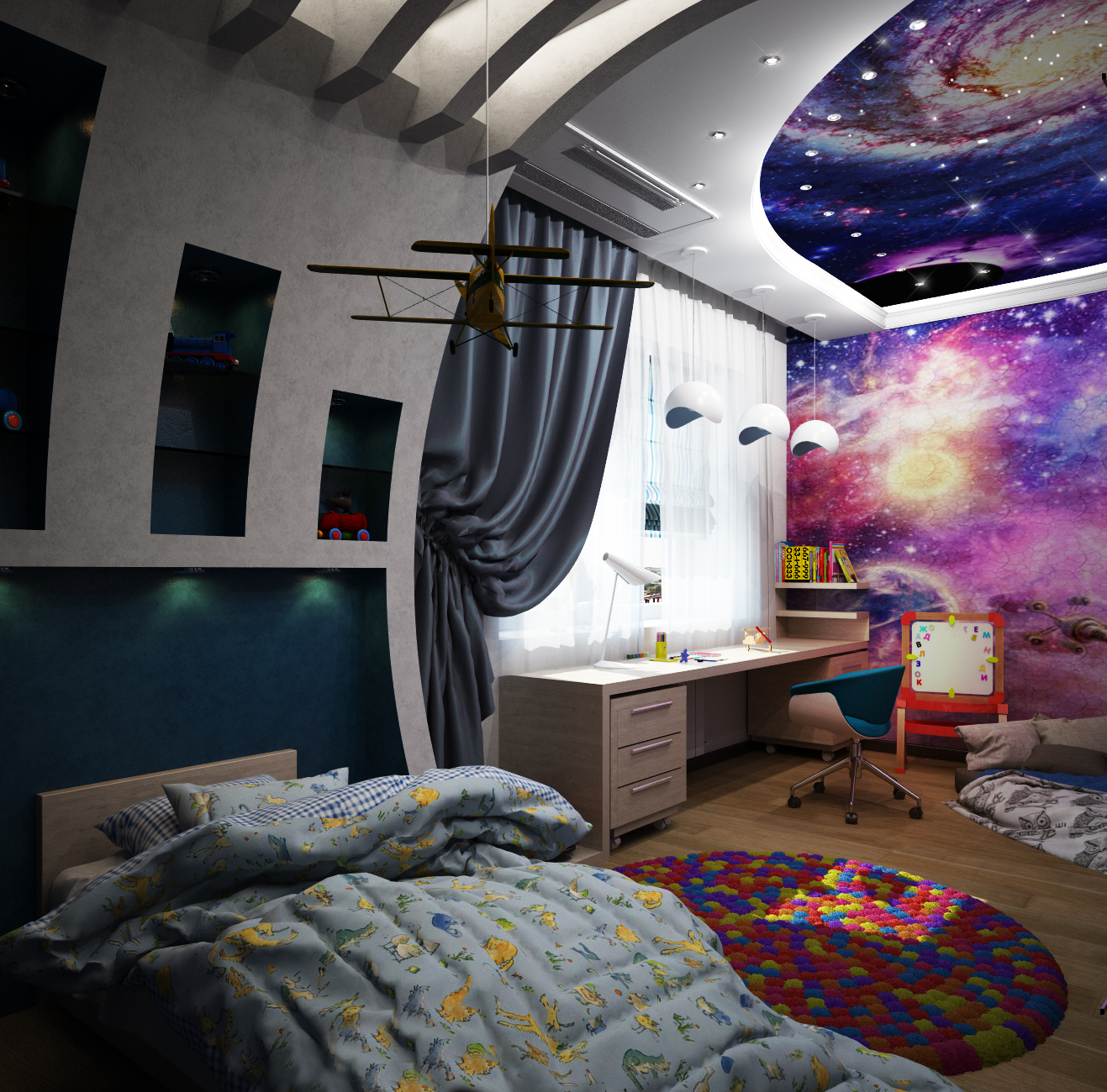 Разработка дизайн проекта квартиры на Большой Манежной 5: детская, фото 4