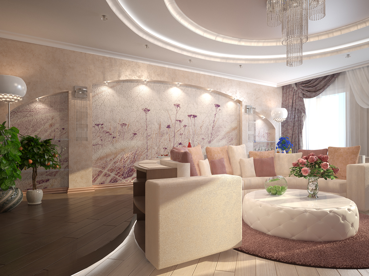 Дизайн проект квартиры на Белинского: гостиная, фото 2