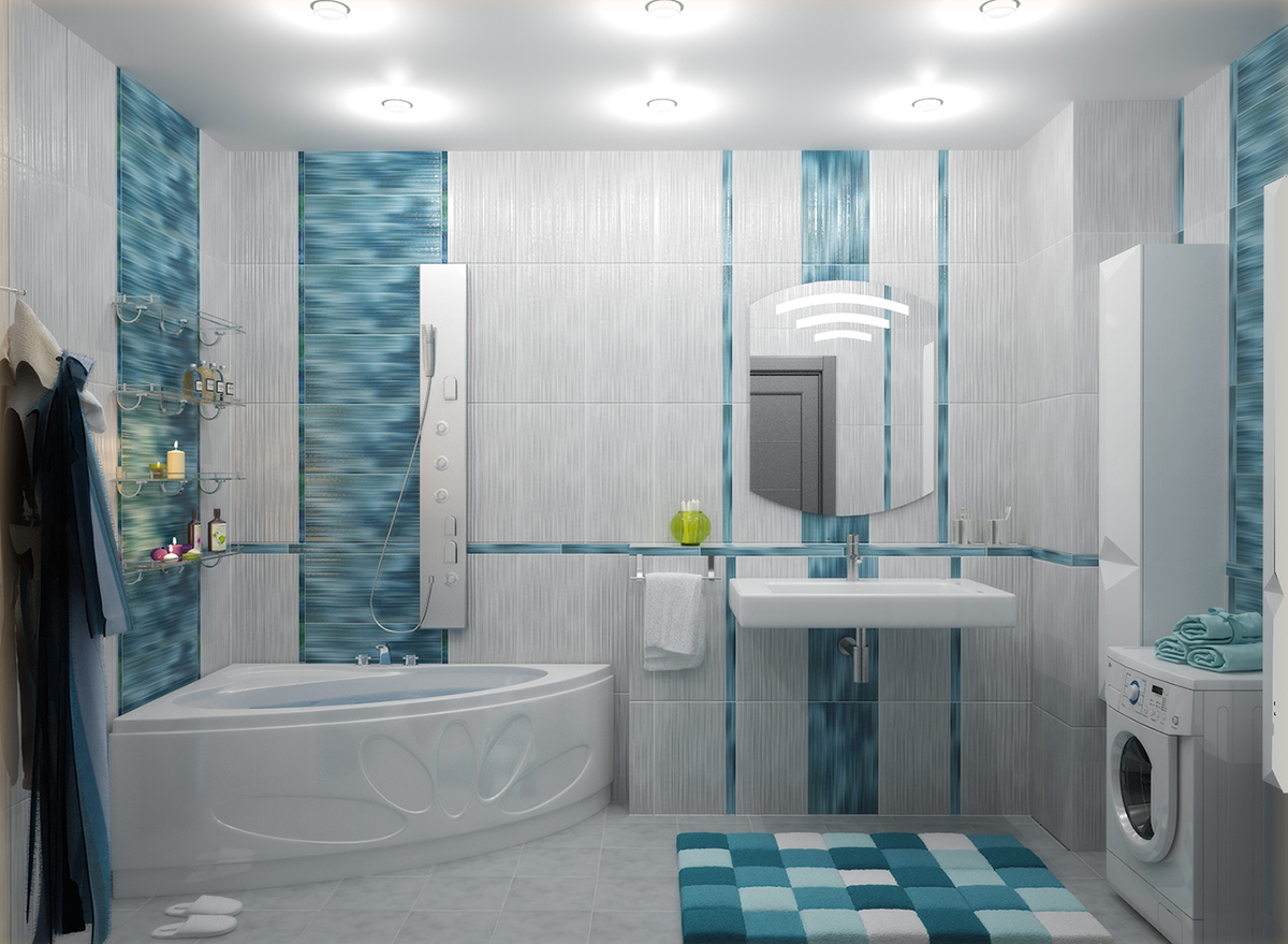 Разработка дизайна интерьера для квартиры на проспекте Патриотов: ванная комната, фото 1