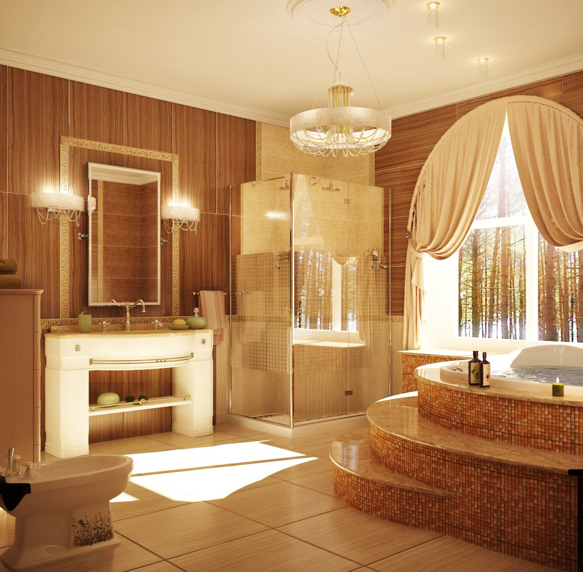 Разработка и реализация дизайн проекта коттеджа в поселке Ямное: ванная комната, фото 2 Разработка и реализация дизайн проекта коттеджа в поселке Ямное: ванная комната, фото 2