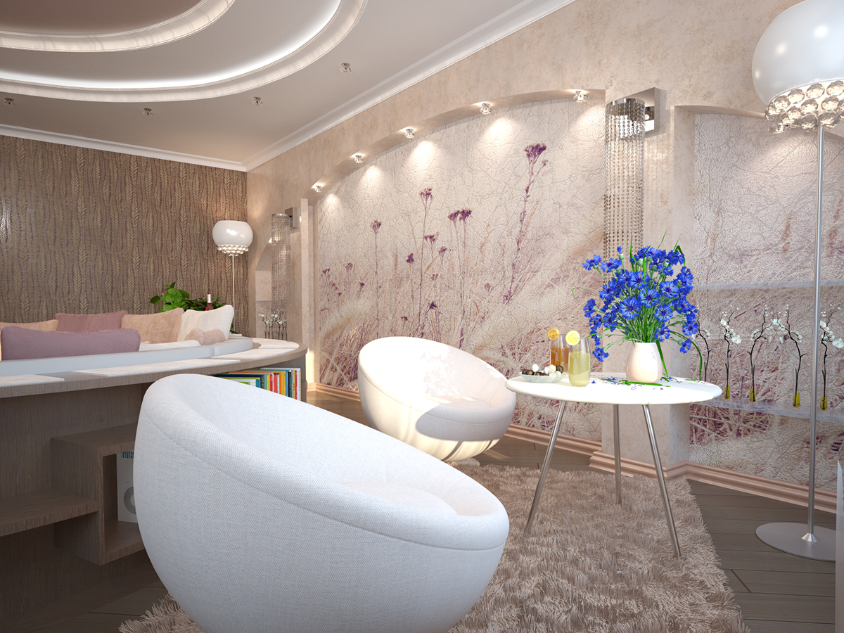 Дизайн проект квартиры на Белинского: гостиная, фото 3