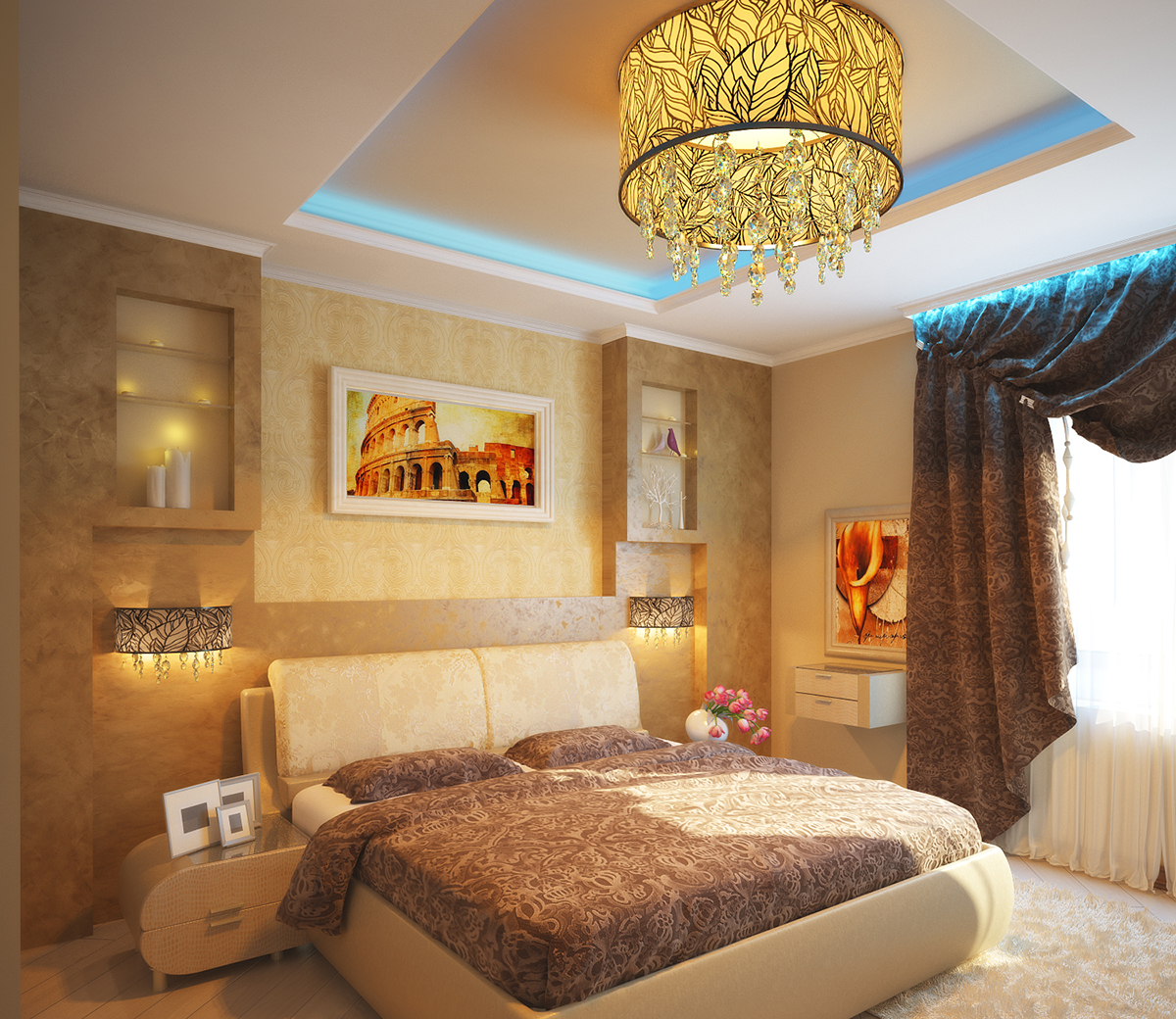 Дизайн проект квартиры на Белинского: спальня, фото 2