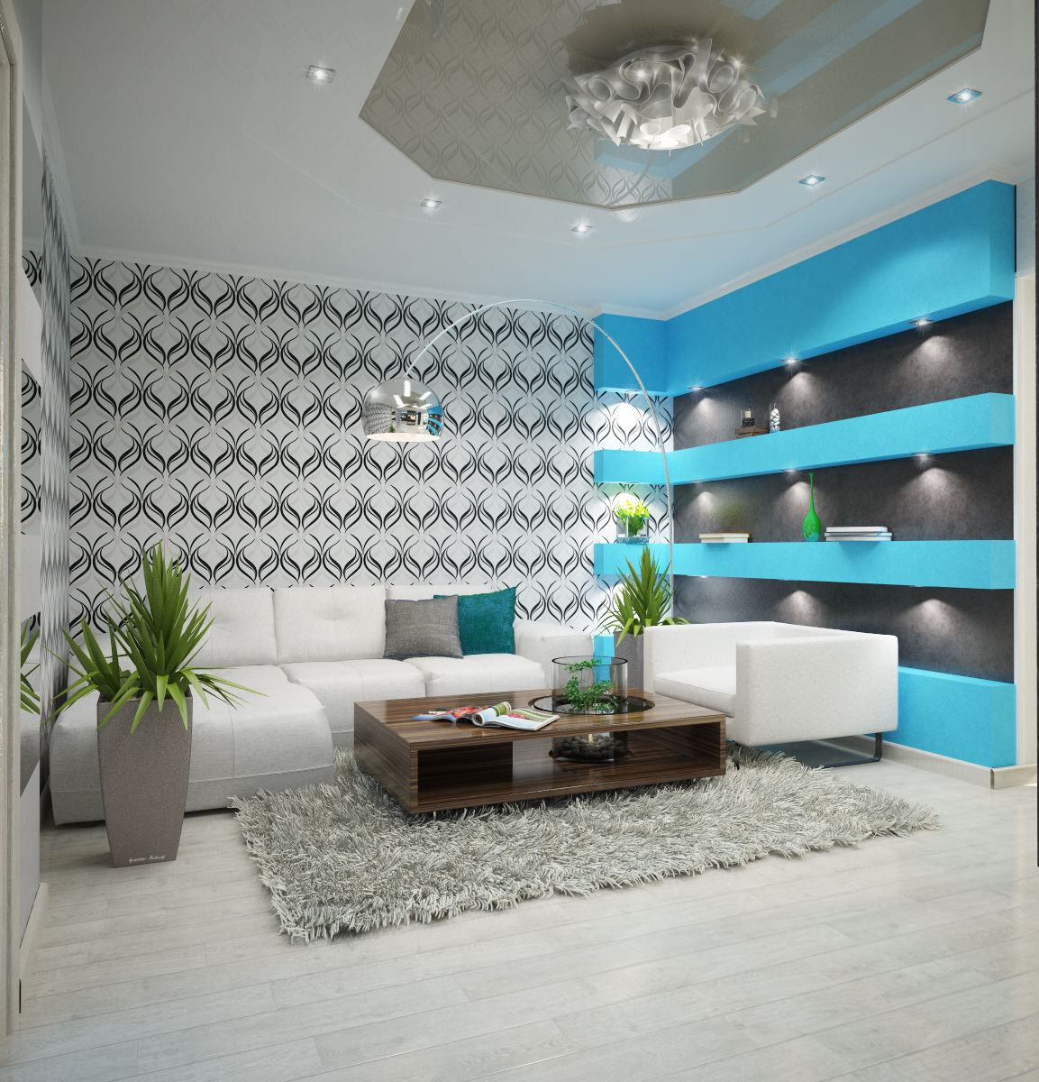 Дизайн проект квартиры на Большой Манежной 13: гостиная, фото 2