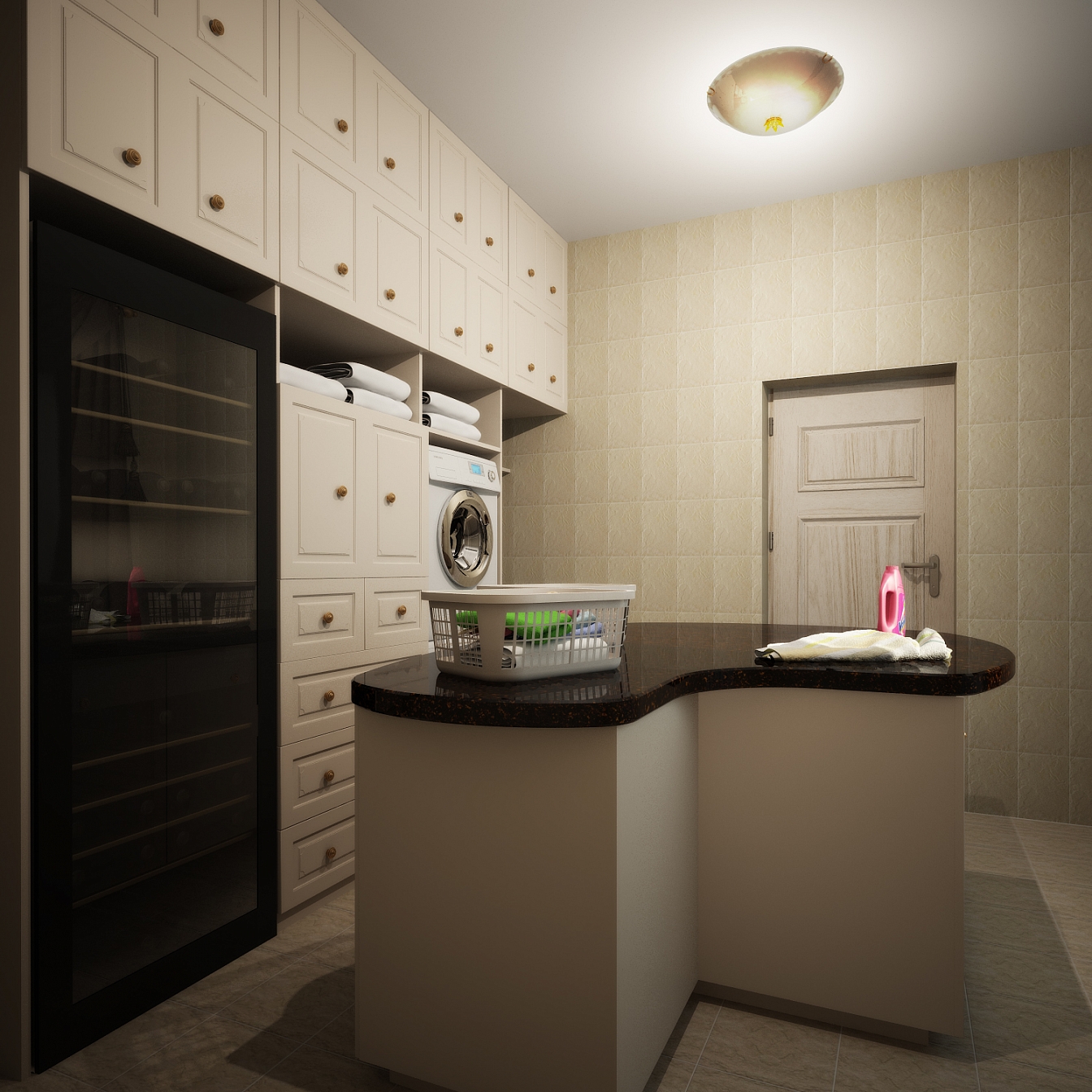 Разработка и реализация дизайн проекта коттеджа в поселке Ямное: прачечная, фото 4 Разработка и реализация дизайн проекта коттеджа в поселке Ямное: прачечная, фото 4