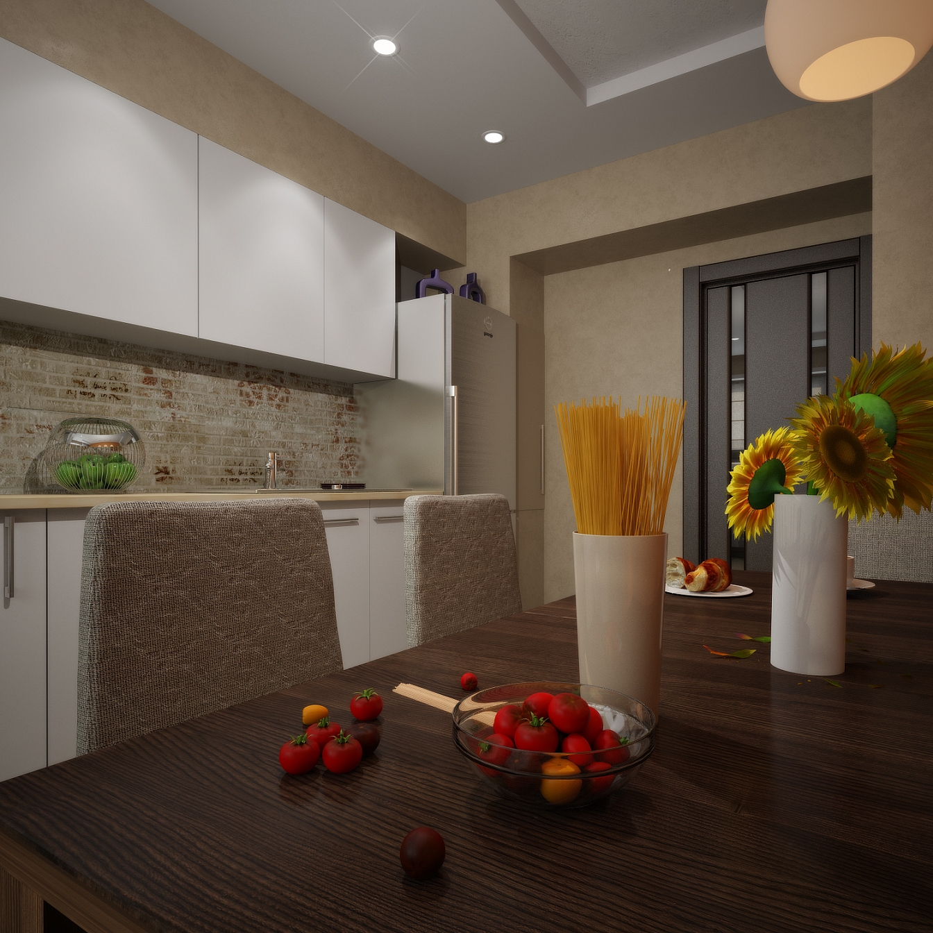 Дизайн проект дома на Владимира Невского: кухня, фото 4