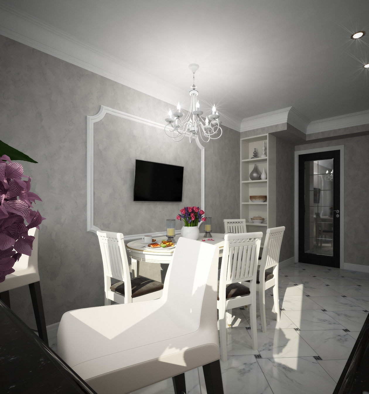 Дизайн проект интерьера квартиры на Тютчева: кухня, фото 2