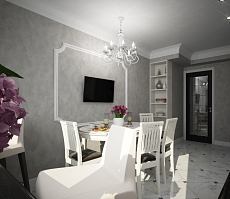 Дизайн проект интерьера квартиры на Тютчева: кухня, фото 2