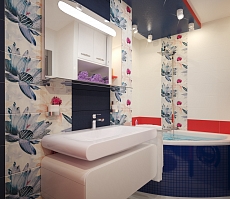 Разработка дизайна квартиры на Димитрова: ванная комната, фото 1