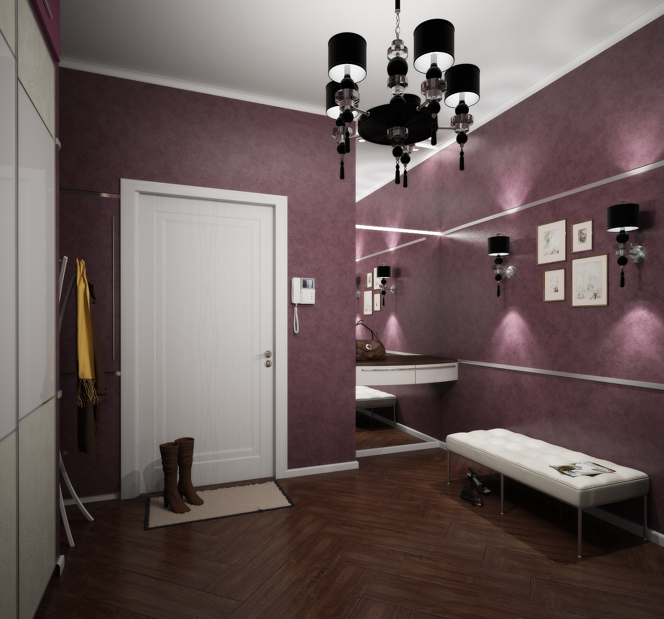 Дизайн проект интерьера дома на улице 1 мая: прихожая, фото 2