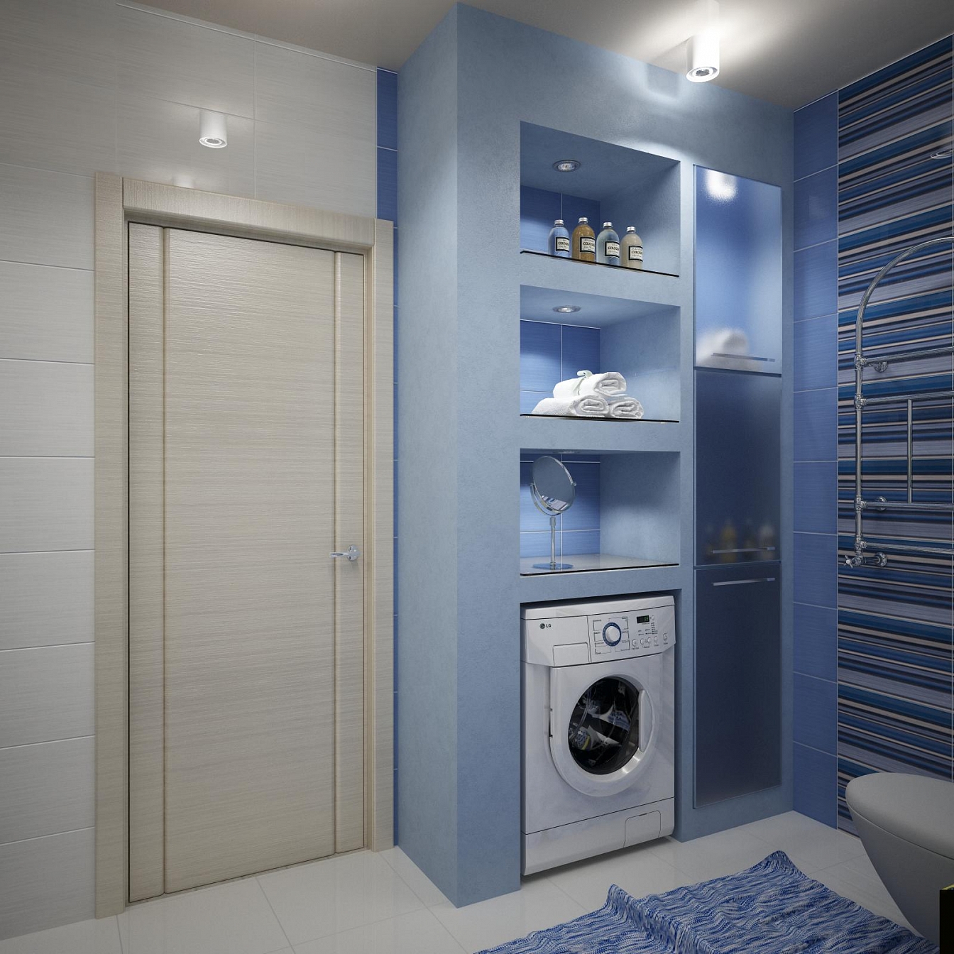 Дизайн проект квартиры на Большой Манежной 13: ванная комната, фото 1