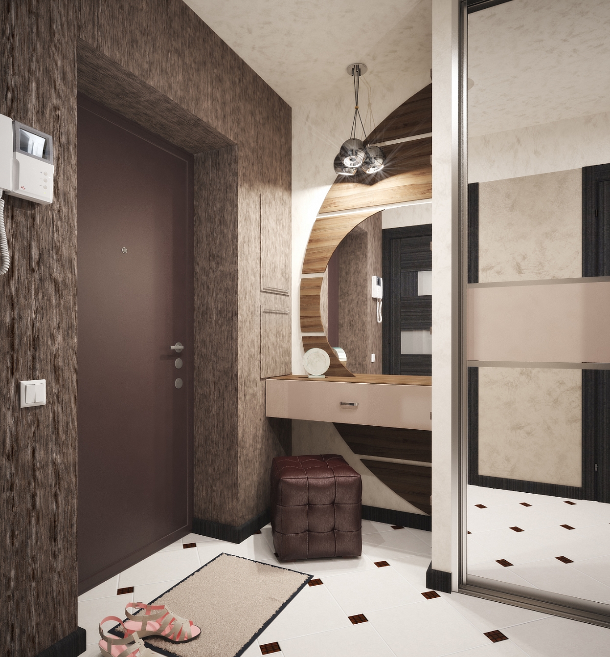 Дизайн проект квартиры на Олимпийском: прихожая, фото 4