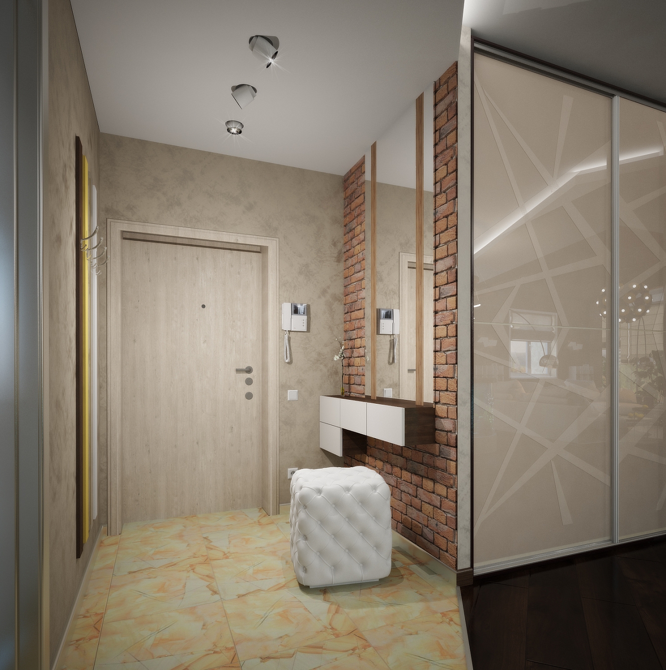 Разработка индивидуального дизайна для квартиры на Сакко и Ванцетти: прихожая, фото 1