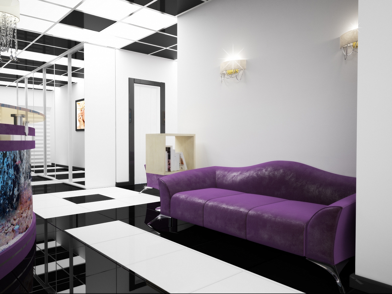 Разработка дизайна для офиса представительства компании Дешели: ресепшен, фото 1