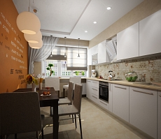 Дизайн проект дома на Владимира Невского: кухня, фото 1