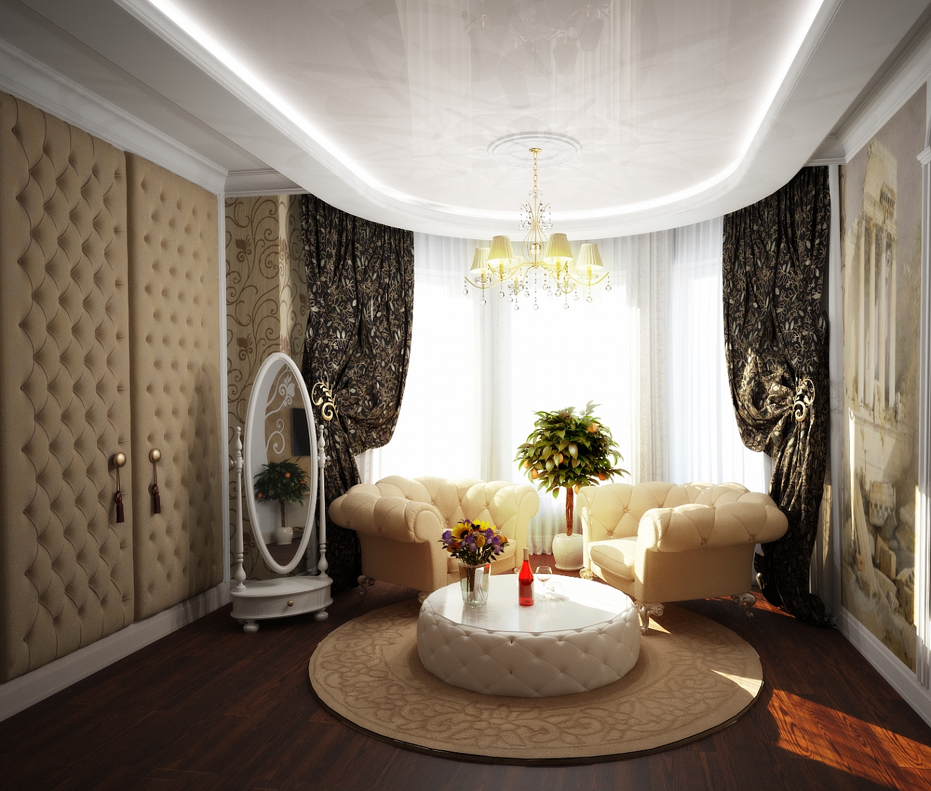 Разработка и реализация дизайн проекта коттеджа в поселке Ямное: спальня, фото 9 Разработка и реализация дизайн проекта коттеджа в поселке Ямное: спальня, фото 9