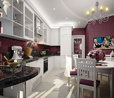 Разработка дизайн проекта квартиры на Большой Манежной 5: кухня, фото 2