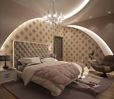 Разработка дизайн проекта квартиры на Большой Манежной 5: спальня, фото 1