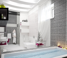 Дизайн интрьера коттеджа в Ямном: ванная комната, фото 4