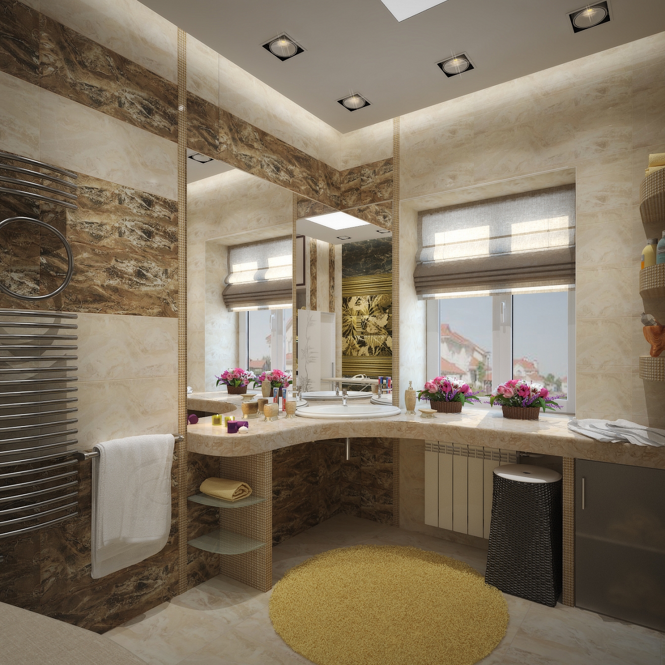 Дизайн проект интерьера дома на улице 1 мая: ванная комната, фото 6
