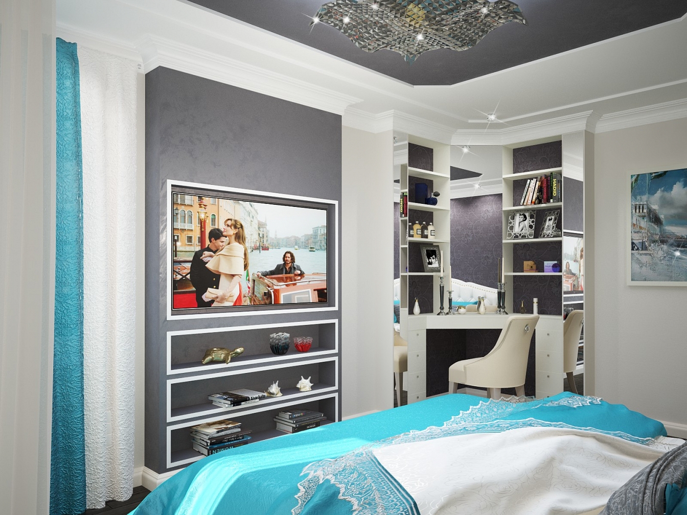 Дизайн проект квартиры на Большой Манежной 13: спальня, фото 2