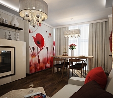 Разработка дизайна квартиры на Димитрова: гостиная, фото 3