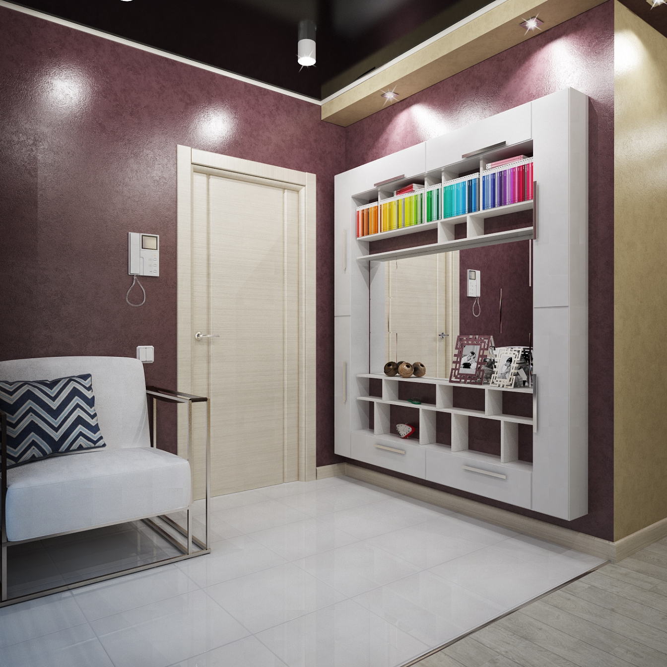 Дизайн проект квартиры на Большой Манежной 13: прихожая, фото 1