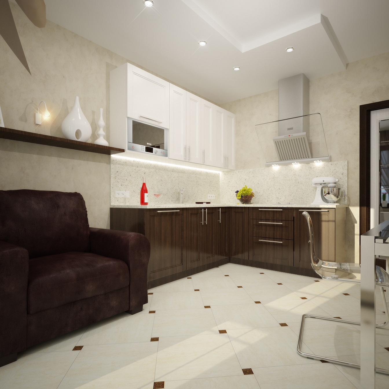 Разработка дизайна для квартиры на Одинцова: столовая, фото 3