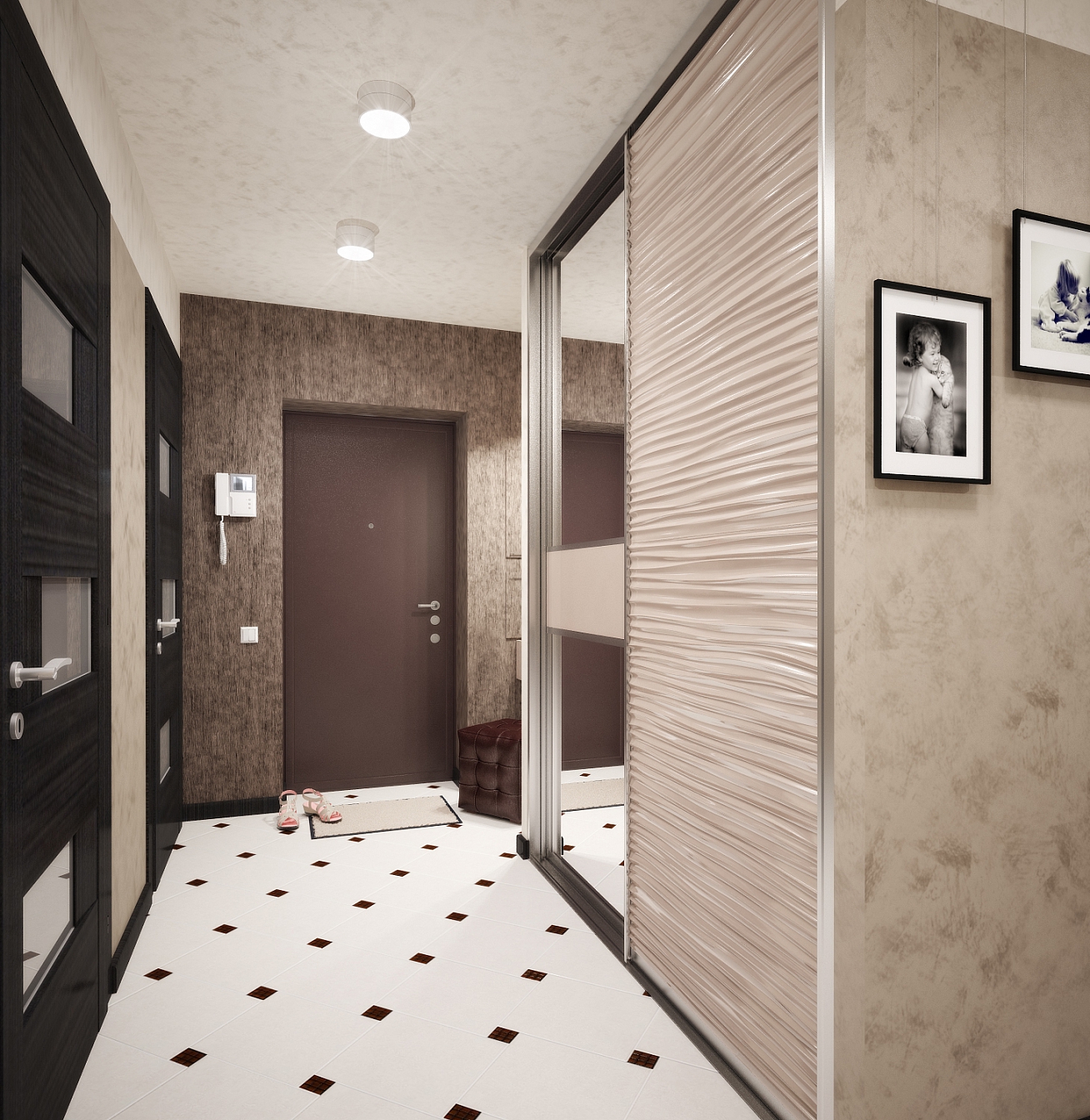 Дизайн проект квартиры на Олимпийском: прихожая, фото 3