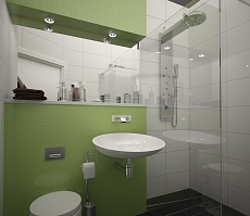 Дизайн проект квартиры на Кразнознаменной: туалет, фото 3