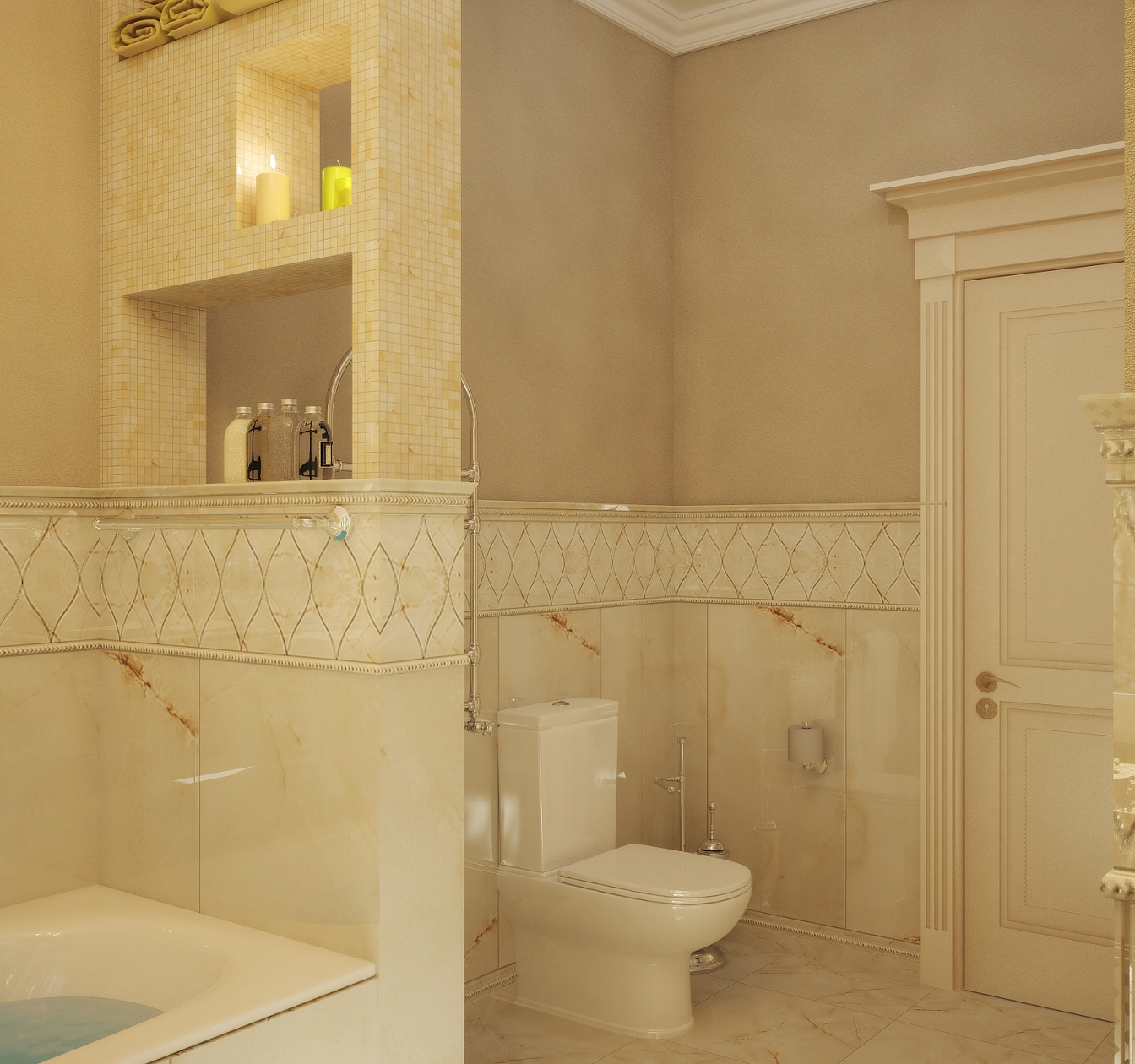 Разработка и реализация дизайн проекта коттеджа в поселке Ямное: туалет, фото 4 Разработка и реализация дизайн проекта коттеджа в поселке Ямное: туалет, фото 4