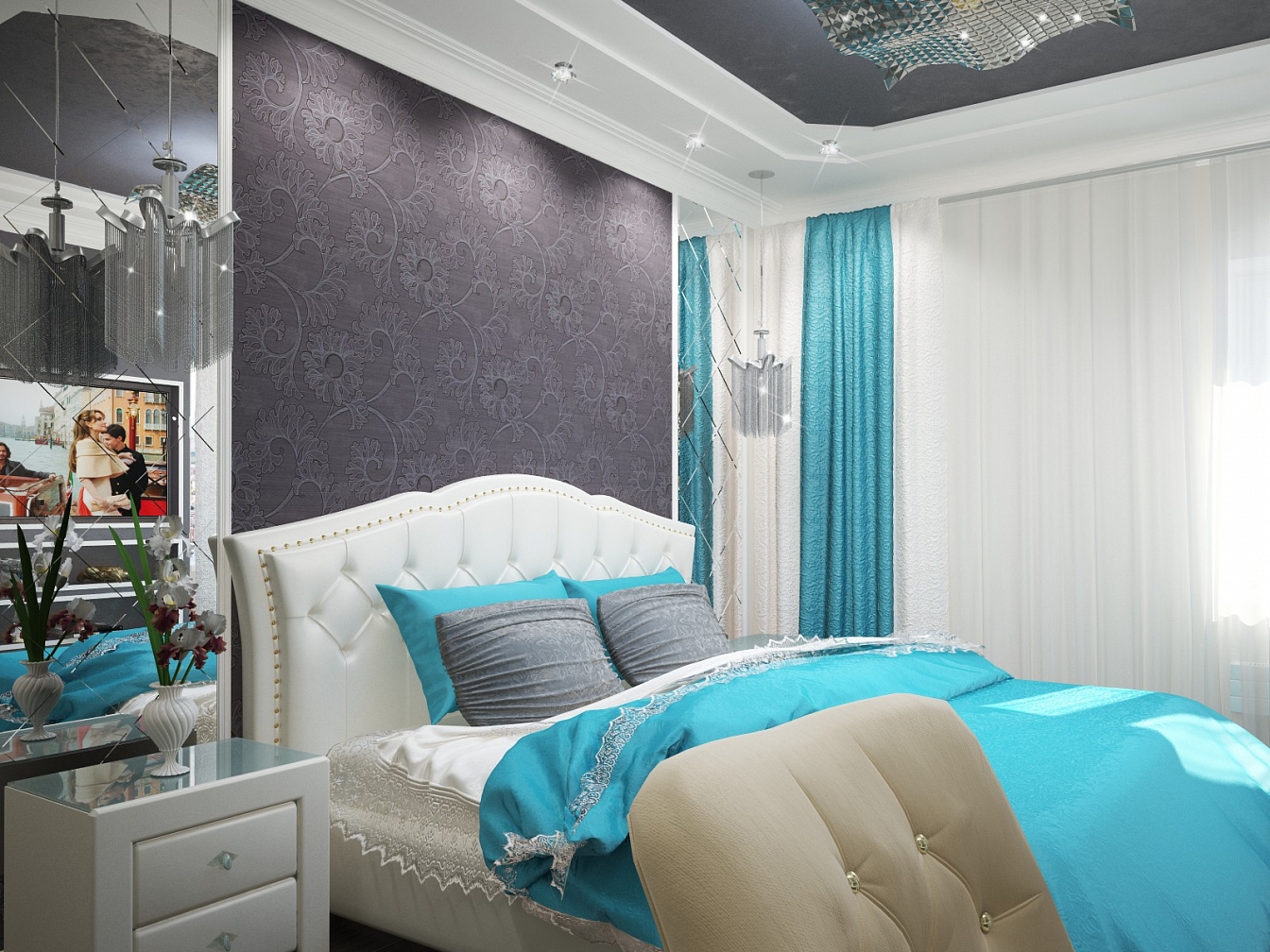 Дизайн проект квартиры на Большой Манежной 13: спальня, фото 4