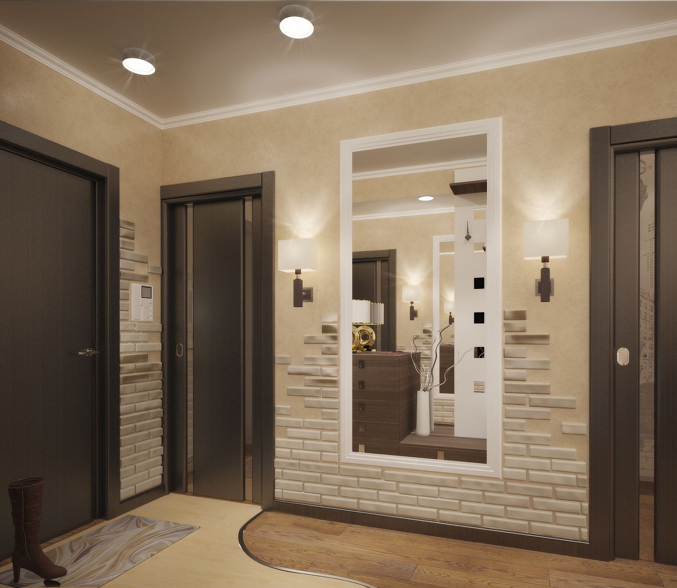 Дизайн интерьера квартиры на Фридриха Энгельса: прихожая, фото 4