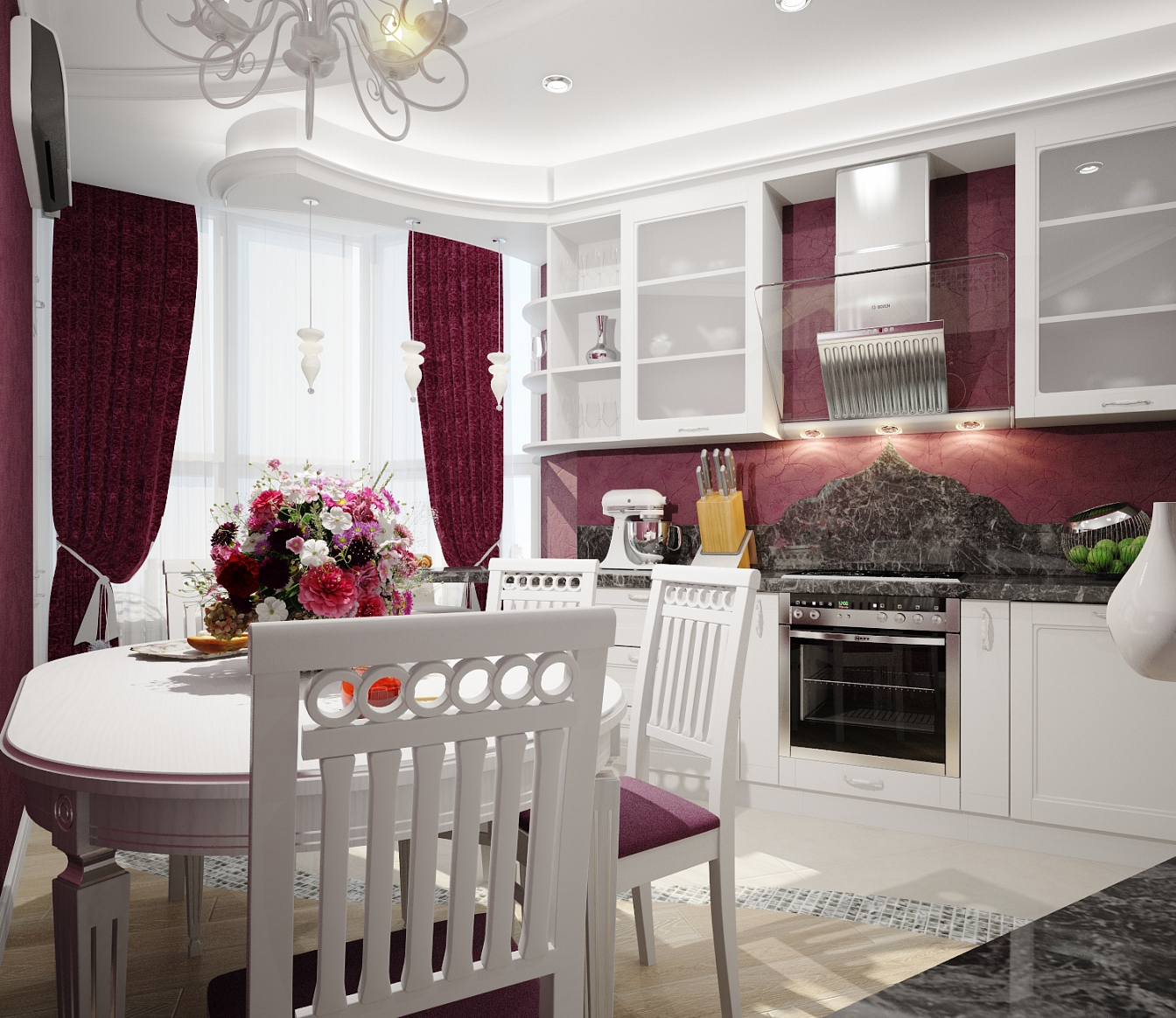 Разработка дизайн проекта квартиры на Большой Манежной 5: кухня, фото 1