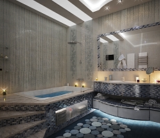 Разработка дизайн проекта квартиры на Большой Манежной 5: ванная комната, фото 2