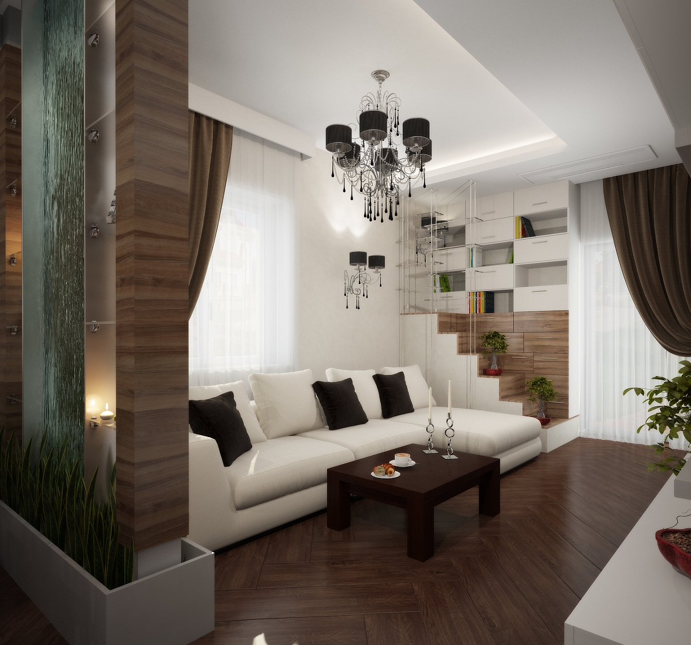 Дизайн проект интерьера дома на улице 1 мая: гостиная, фото 1